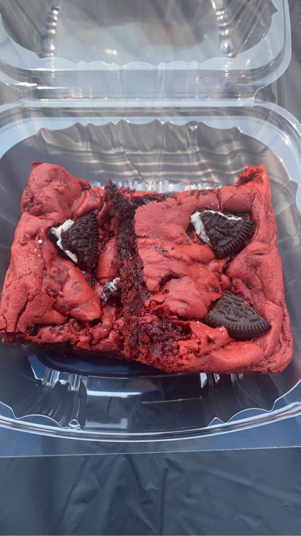 Red Velvet Oreo Brownies